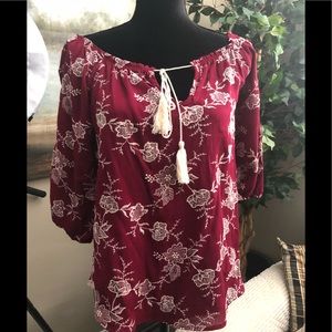 NWOT Papermoon Burgundy Top